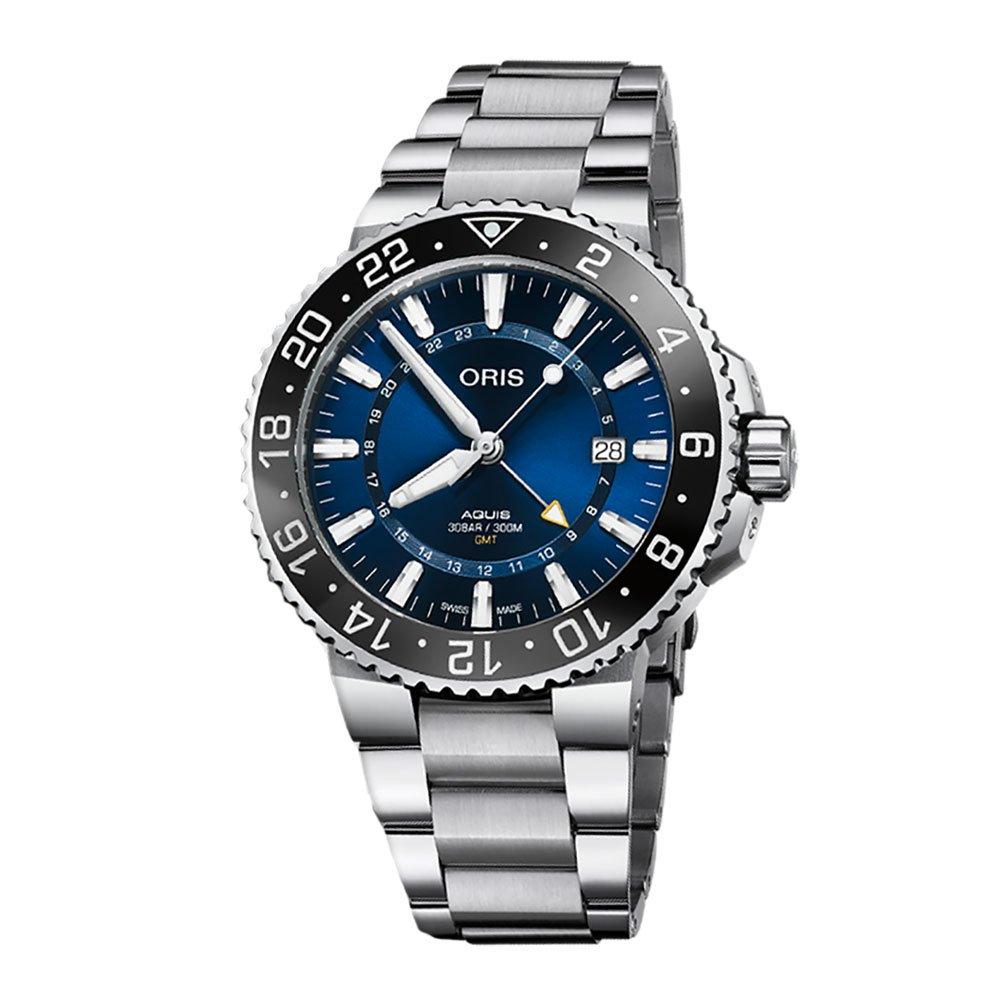 Oris Aquis GMT Date Automatic Men s Watch 01 798 7754 4135 07 8 24 05PEB 43.5 mm Blue Dial Beaverbrooks